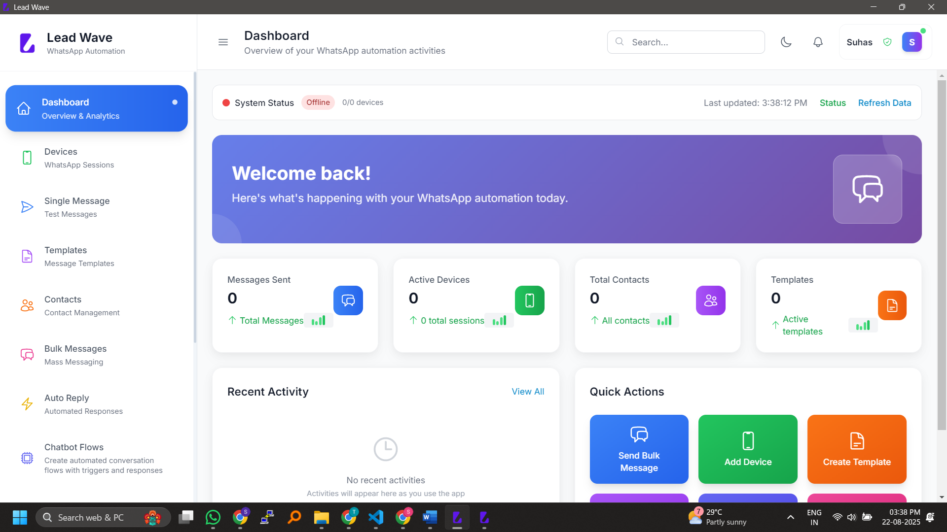 Dashboard screenshot